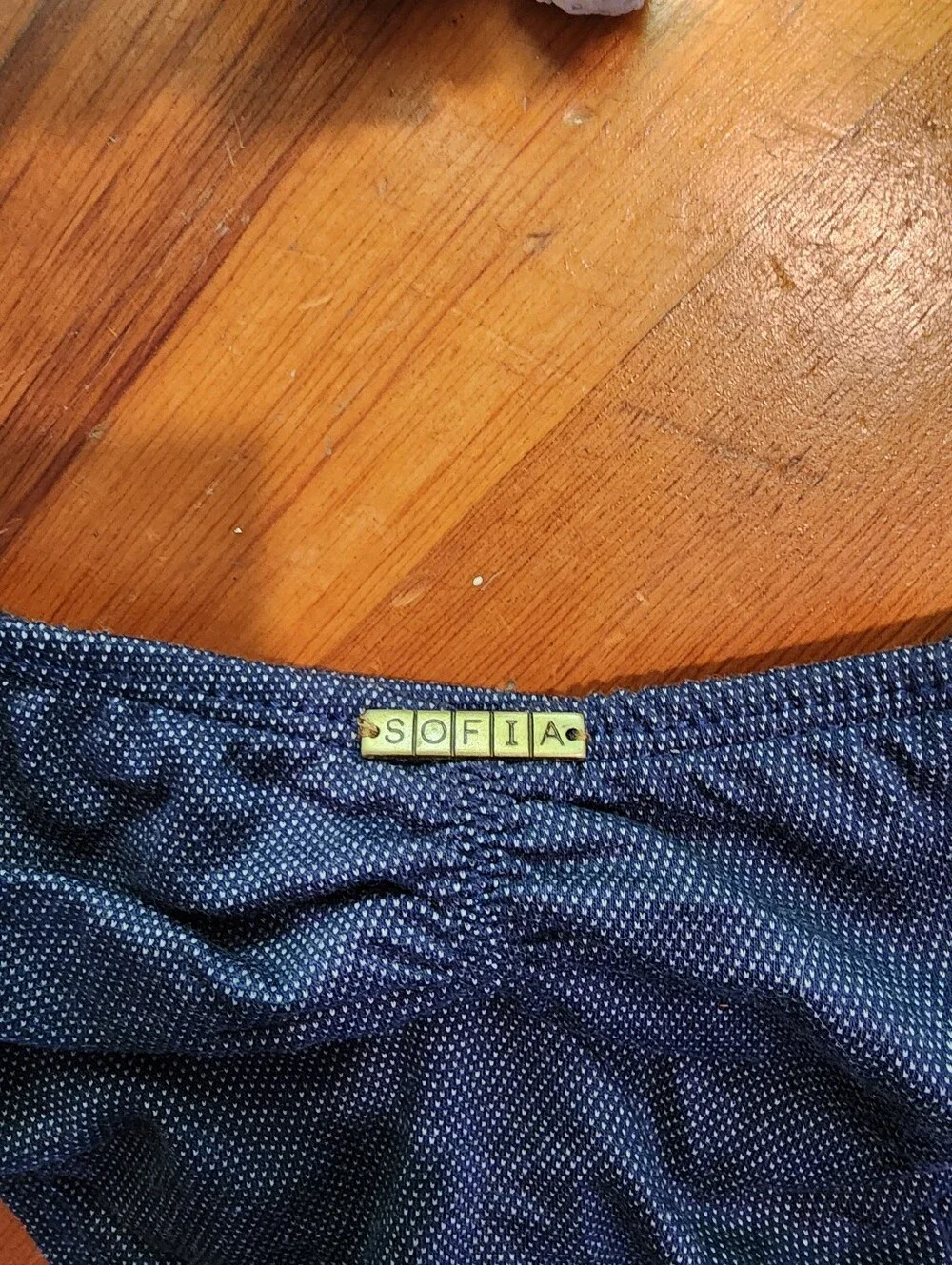 NEW! SOFIA Sz S Navy With Orange Lining Bikini Bottom